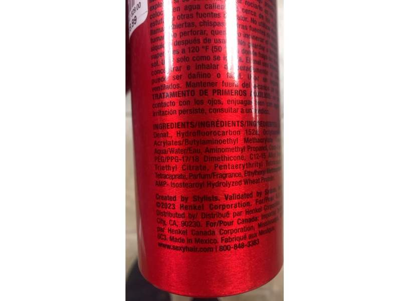 Sexy Hair Big Spray & Play Volumizing Hairspray, 16 oz/455 g