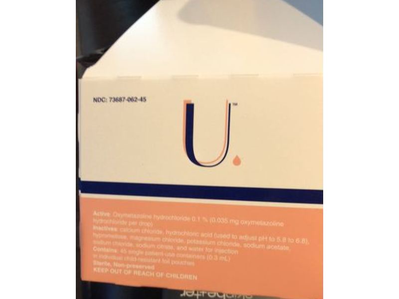 Upneeq (Oxymetazoline Hydrochloride) Ophthalmic Solution, 0.1%, 45 Single Use, RVL Pharmaceuticals