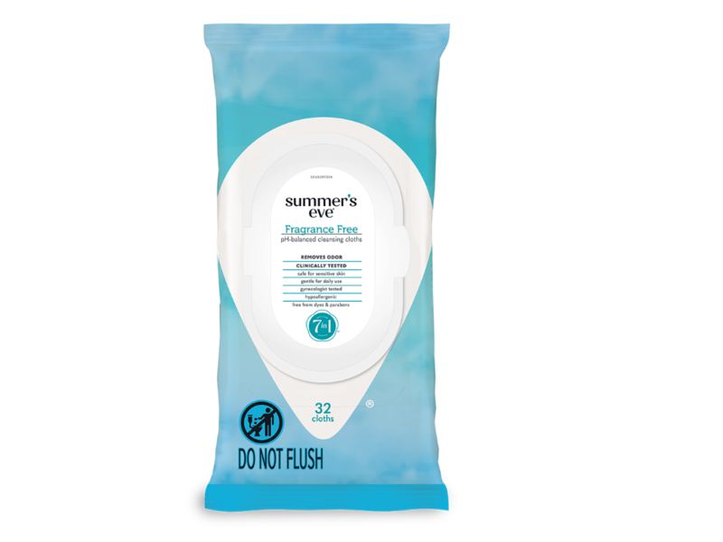 Summer's Eve Cleansing Cloths, Fragrance Free, 32 Count