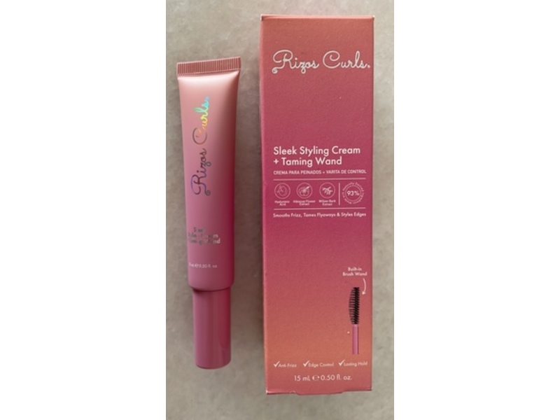 Rizos Curls Sleek Styling Cream + Taming Wand, 0.50 fl oz/15 mL