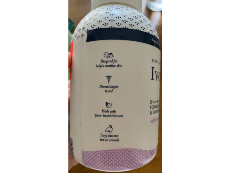 Ivory Baby Foam Wash & Shampoo, Softly Scented, 16.9 fl oz/500 mL