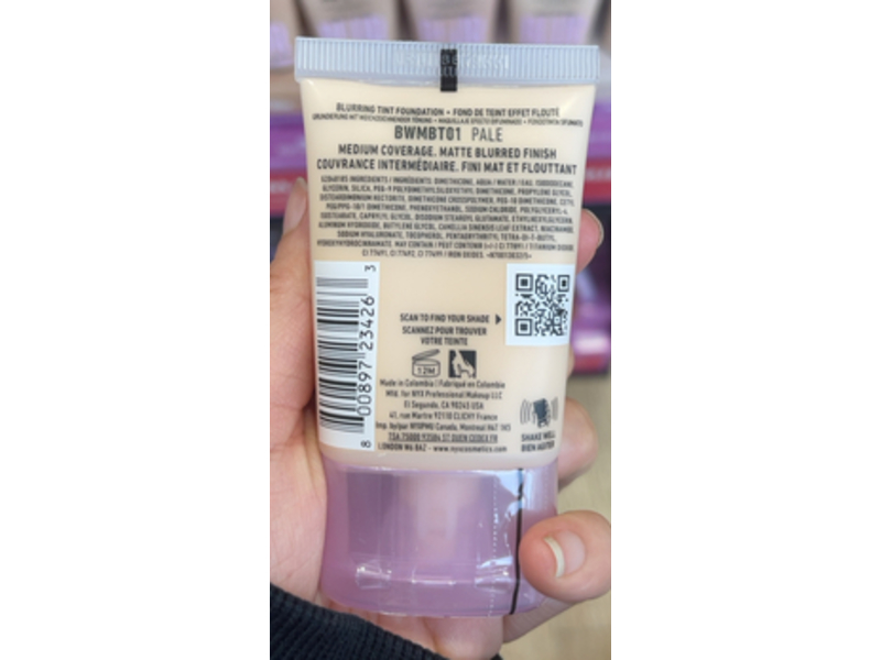 NYX Professional Makeup Bare With Me Blur, 01 Pale, 0.01 fl oz/30 mL