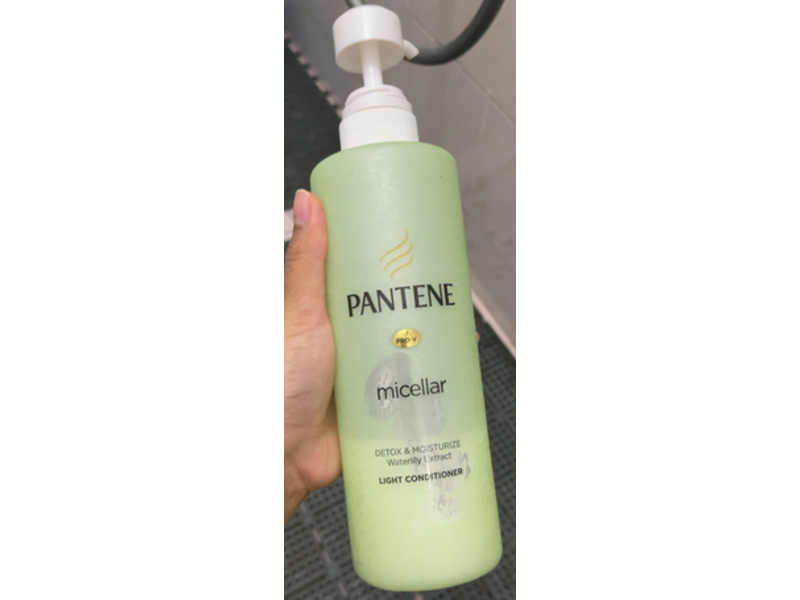 Pantene Detox & Moisturize Light Conditioner, Micellar, Waterlily Extract, 530 mL