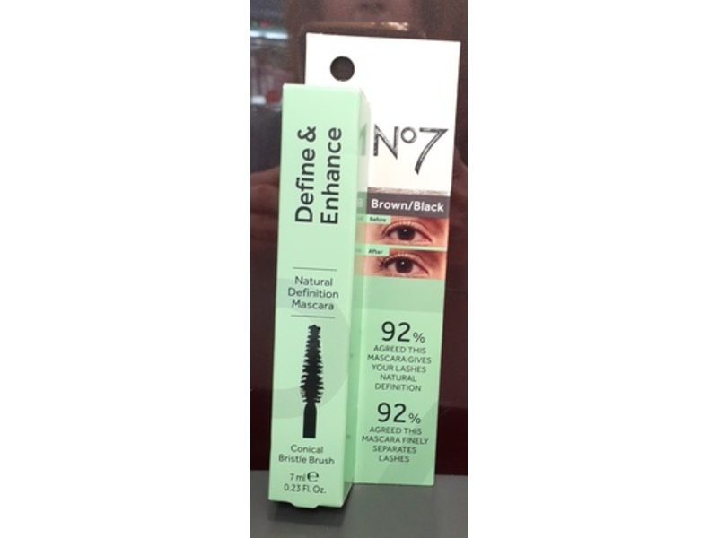 No7 Define & Enhance Natural Definition Mascara, Brown/Black, 0.23 fl oz/7 mL