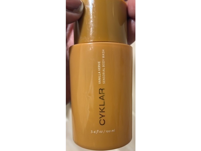 CYKLAR Sensorial Body Wash, Vanilla Verve, 3.4 fl oz/100 mL