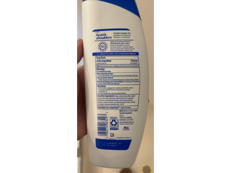 Head & Shoulders Men 2 In 1 Dandruff Shampoo + Conditioner, 12.5 fl oz/370 mL