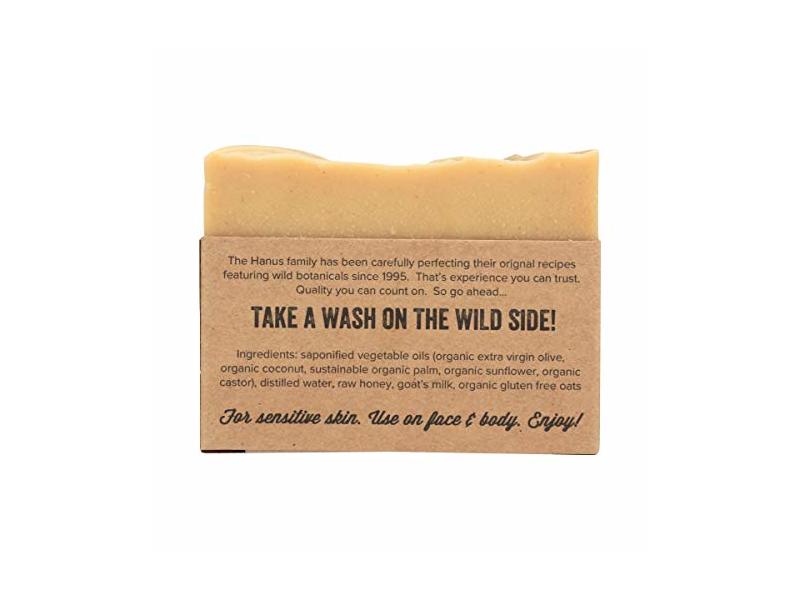 A Wild Soap Bar Fragrance Free Soap, Honey Oat, 3.5 oz / 99 g