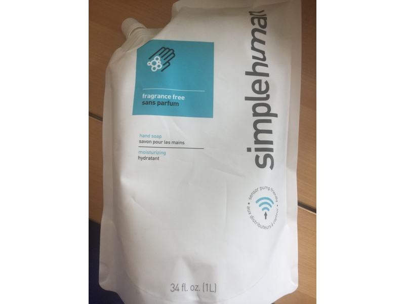 simplehuman Moisturizing Liquid Hand Soap, Fragrance Free, 34 fl oz