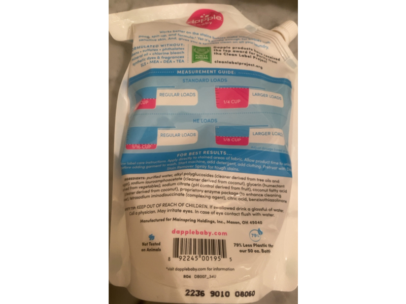 Dapple Baby Laundry Detergent, 68 Loads