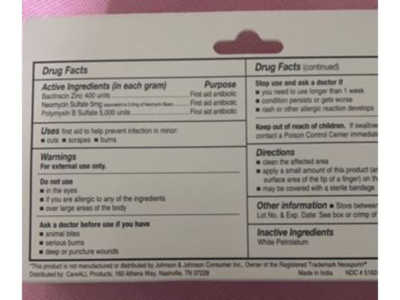 CareAll Triple Antibiotic First Aid Ointment, 1 oz/28 g