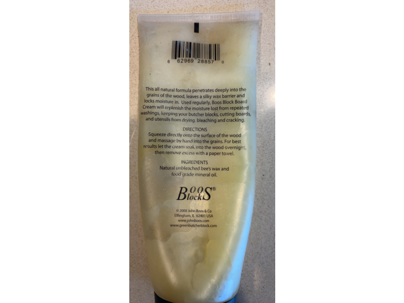 Boos Blocks Board Cream, 7.5 fl oz/225 mL