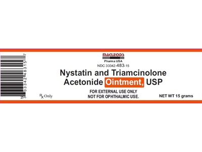 Nystatin and Triamcinolone Acetonide Ointment, 15 g, Macleods (Rx)