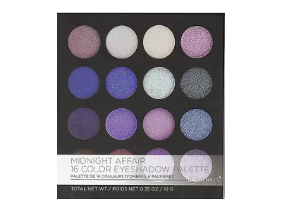 Bh Cosmetics 16 Color Eye Shadow Palette, Midnight Affair, 0.35 oz/10 g