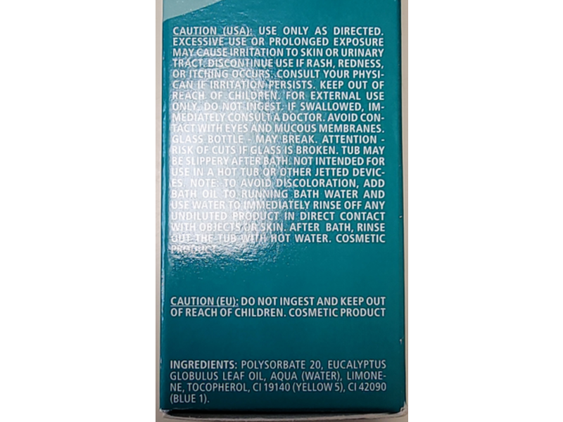 Kneipp Eucalyptus Bath Oil, Essential Oil, 3.38 fl oz/100 mL