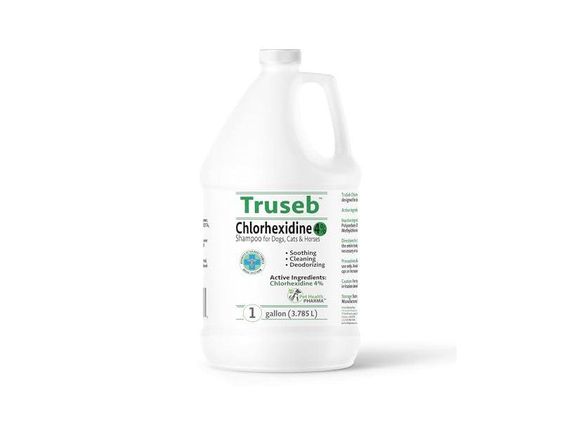 Pet Health Pharma Truseb Pet Shampoo, Chlorhexidine 4%, 3.785 L