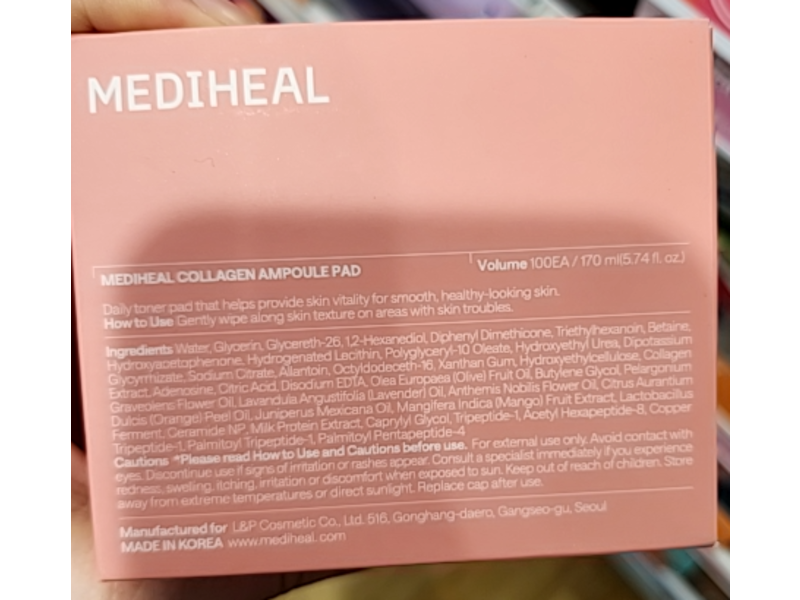 Mediheal Collagen Ampoule Pad, 5.74 fl oz/170 mL, 100 Count