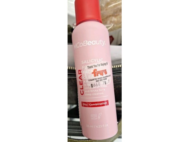MCo Beauty Clear Salicylic Foaming Face Cleanser, 4.23 fl oz/125 mL