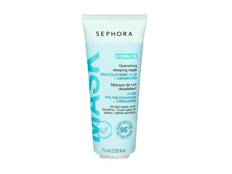 Sephora Hydrate Quenching Sleeping Mask, Polyglutamic Acid + Ceramides, 2.53 fl oz/75 mL