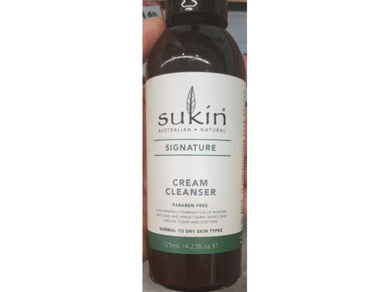 Sukin Cream Cleanser, Signature, 4.23 fl oz/125 mL