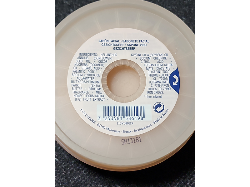 L'Occitane Face Soap 2.80 oz/80 g