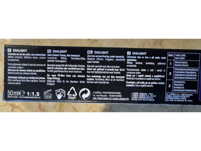 L'Oreal Professionnel Dia Light Coloration Gel Cream, 50 mL