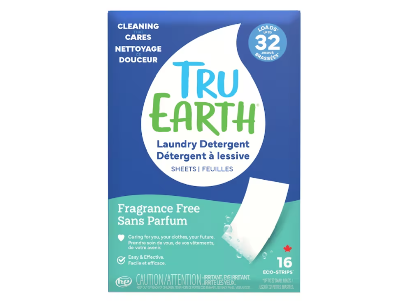 Tru Earth Laundry Detergent Sheets, Fragrance Free, 32 Loads, 16 Count