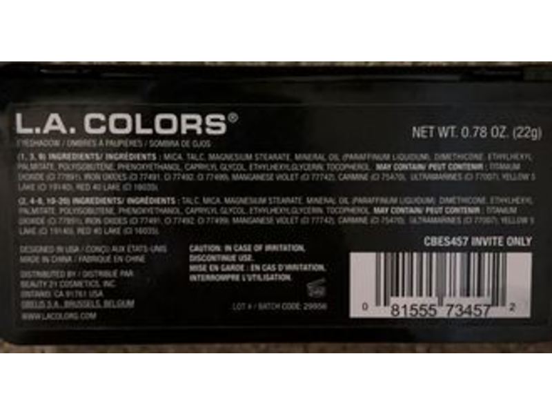 L.A Colors Eyeshadow Palette, Invite Only, 0.78 oz/22 g