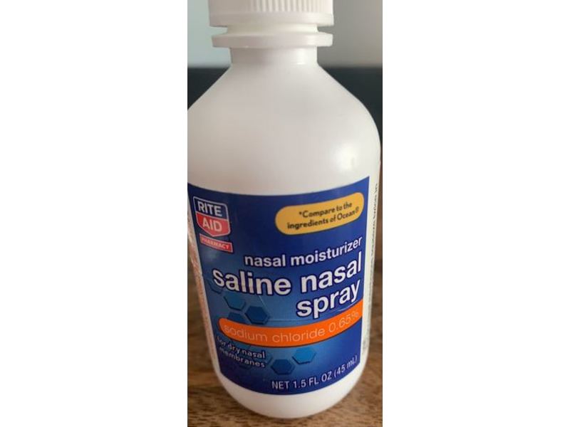 Rite Aid Nasal Moisturizer Saline Nasal Spray, 1.5 fl oz/45 mL