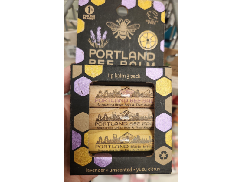 Portland Bee Lip Balm, 0.15 oz/4.2 g, Pack Of 3