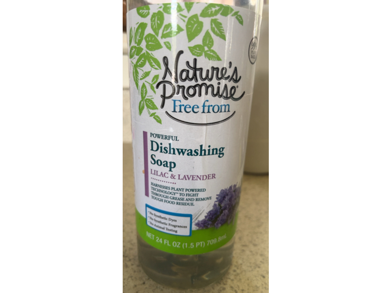 Nature's Promise Powerful Dishwashing Soap, Lilac & Lavender, 24 fl oz/709.8 mL