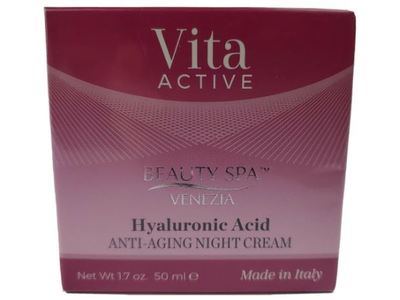 Beauty Spa Vita Active Hyaluronic Acid Anti-Aging Night Cream, 1.7 oz