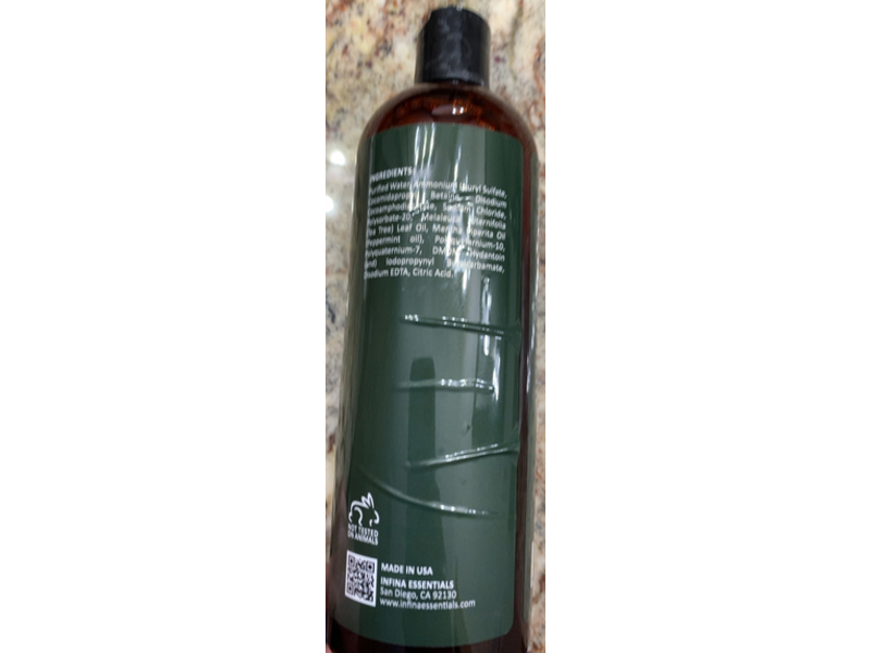 Infina Essentials Revitalizing Body Wash,Tea Tree, 6 fl oz/473 mL