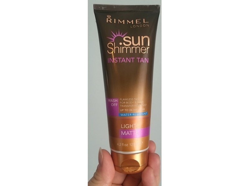 Rimmel Sunshimmer Instant Tan Wash Off, Light Matte, 4.2 fl oz/125 mL