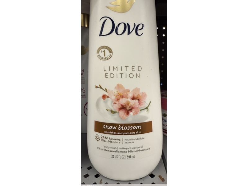Dove Body Wash, Snow Blossom, 20 fl oz/591 mL