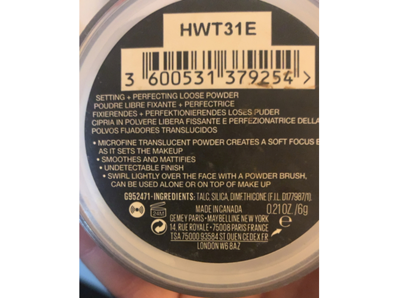 Maybelline New York Lasting Fix Loose Setting Powder, Translucent 10, 0.21 oz/6 g