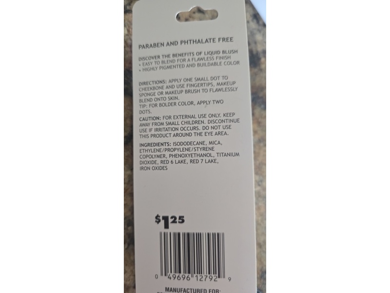 b-Color Liquid Blush, Party Pink, 0.15 fl oz/4.5 mL