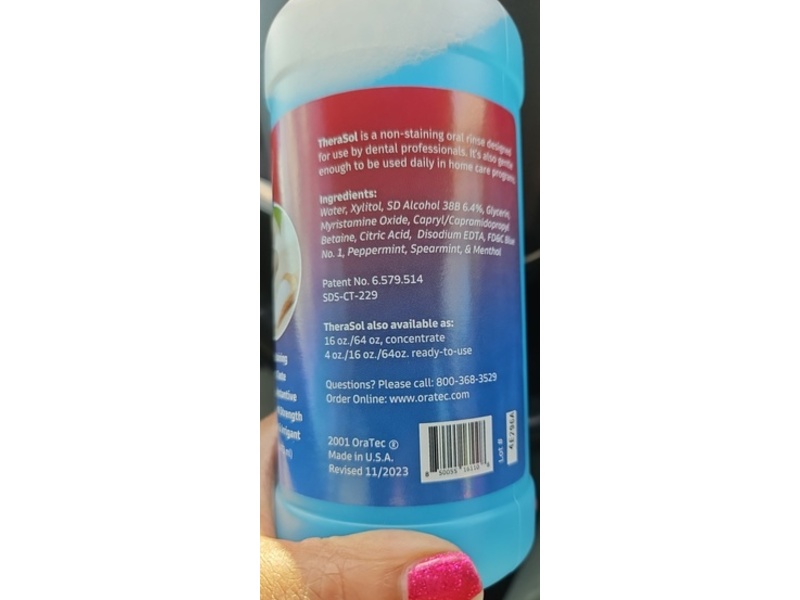 OraTec Therasol Oral Rinse, 16 fl oz/473 mL