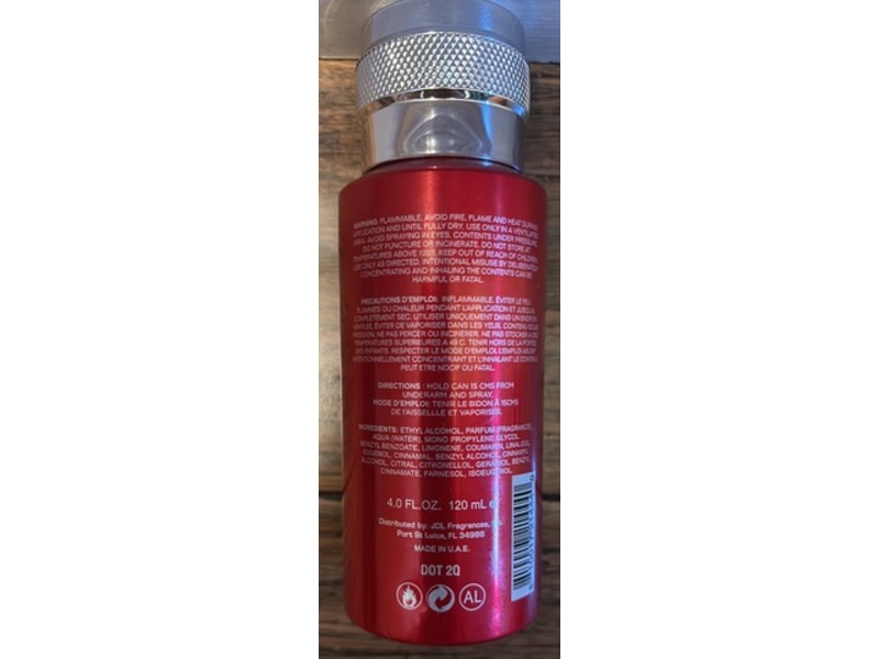 Beverly Hills Polo Club Natural Spray Deodorant, Blaze, 4.0 fl oz/120 mL