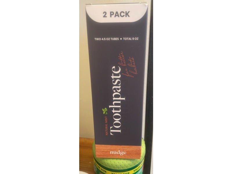 Nudge Toothpaste, Natural Mint, 4.5 oz, Pack Of 2