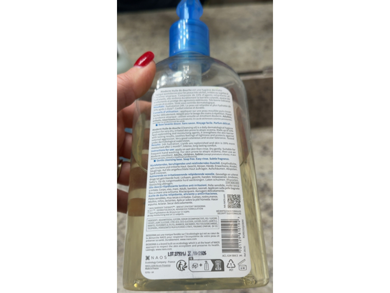 Bioderma Atoderm Soothing Lipid - Replenishing Cleansing Oil, 16.9 fl oz/500 mL