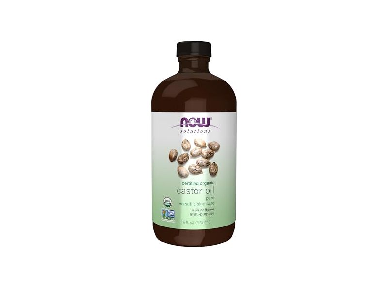 NOW Solutions Organic Castor Oil, 16 fl oz/473 mL