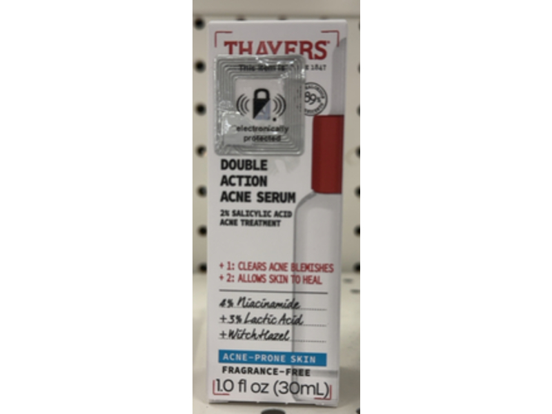 Thayers Double Action Acne Serum, Salicylic Acid, 1.0 fl oz/30 mL