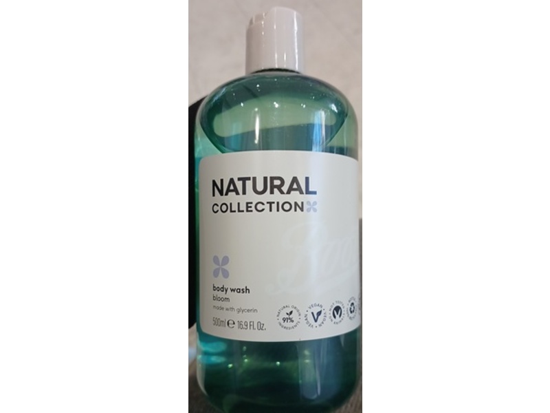Natural Collection Body Wash, Bloom, 16.9 fl oz/500 mL