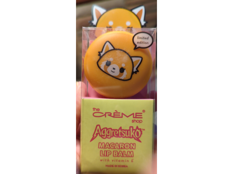 The Creme Shop Macaron Lip Balm, Aggretsuko Rasberry