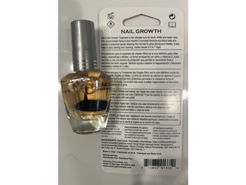 Amazing Shine Nail Growth, Vitamin E & Calcium, 0.45 fl oz/13 mL