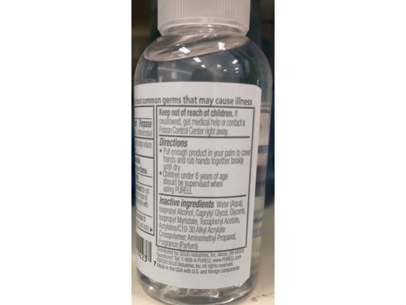 Purell Advanced Hand Sanitizer, Refreshing Gel, 2 fl oz/59 mL