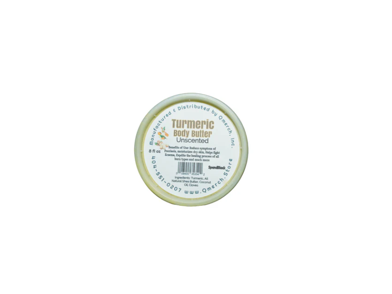 Qmerch Turmeric Body Butter, Unscented, 8 fl oz