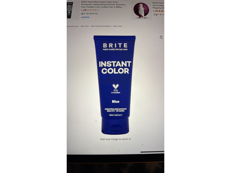 Brite Instant Color, Blue, 3.38 fl oz/100 mL