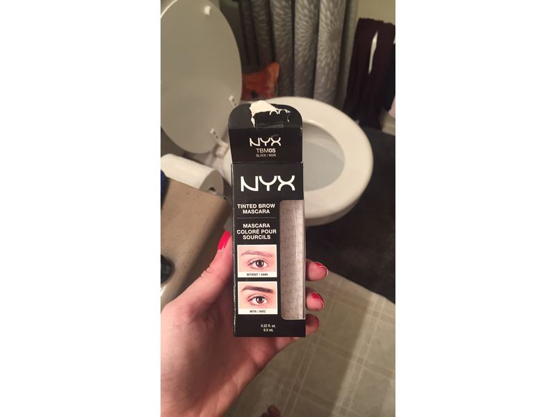 NYX Cosmetics Tinted Brow Mascara, TBM05 Black, 0.22 fl oz/6.5 mL