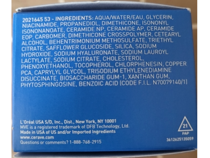 Cerave Hydrating Hyaluronic Acid Water Gel, 1.7 oz/48 g
